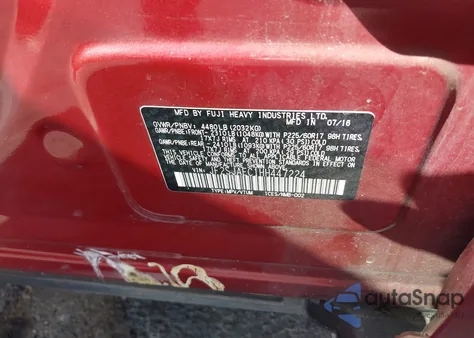 2017 Subaru Forester 2.5I Premium из США, поврежденный, VIN JF2SJAEC1HH447224